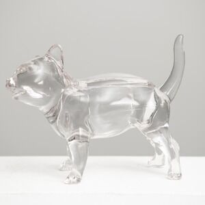Co-Operative Flint Glass 1920s Cat Trinket Box Candy Dish Kitty Cat Lover Gift